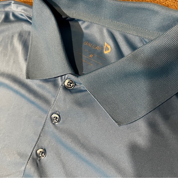 NWOT Baleaf men’s MED UV 50+ long sleeve polo (baby blue) - Picture 3 of 5